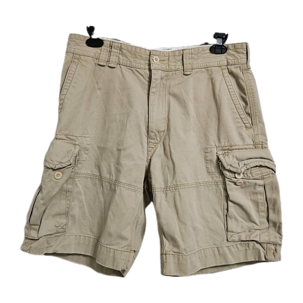 Polo Ralph Lauren Cargo Shorts Men 36 Tan Classic Fit Cotton Khaki 9" Inseam VTG